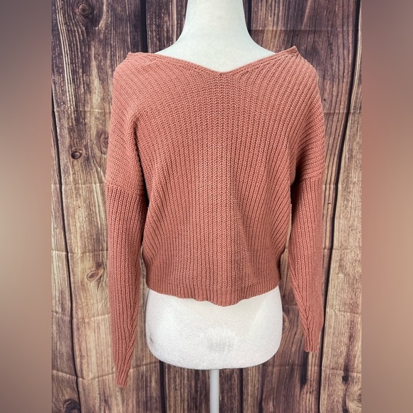 Jessica Simpson mauve pink cropped top sweater women’s size XS boho - Picture 7 of 16